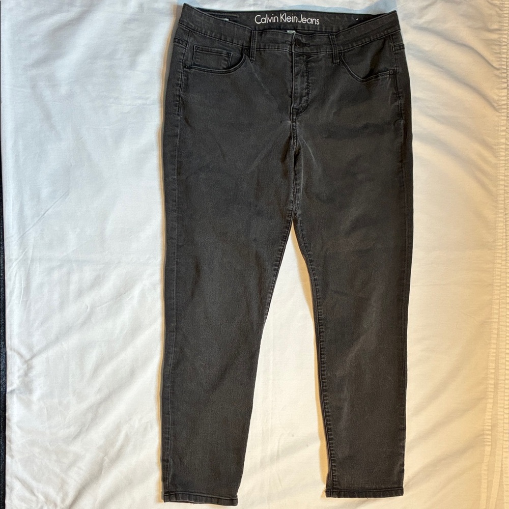Calvin Klein Black Jeans Size 14 Curvy Skinny